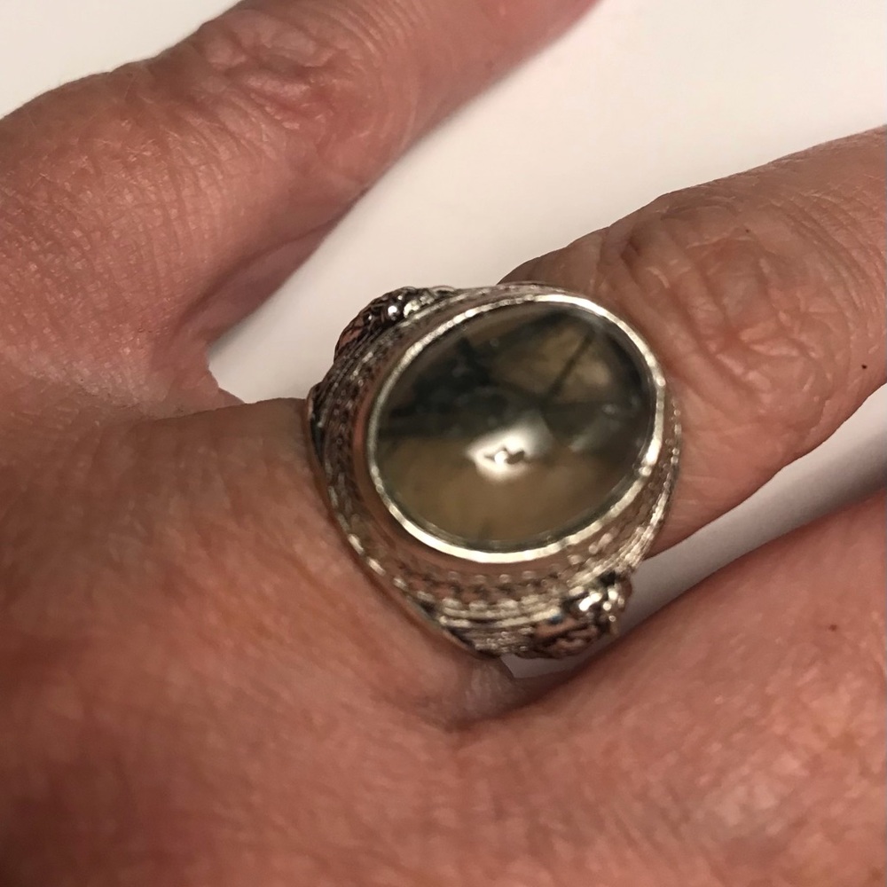Prehnite 925 Sterling Silver Ring